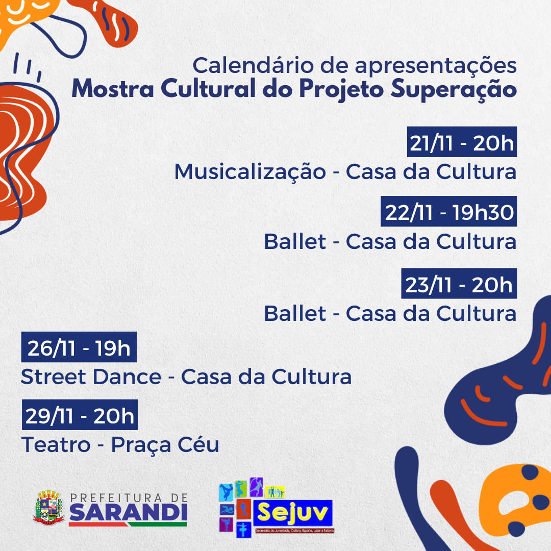 Apresentações Mostra Cultural do Projeto Superação